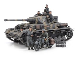 Image 205: 1/35 GERMAN TANK PANZERKAMPFWAGEN IV Ausf.G EARLY PRODUCTION & MOTORCYCLE SET "EASTERN FRONT"