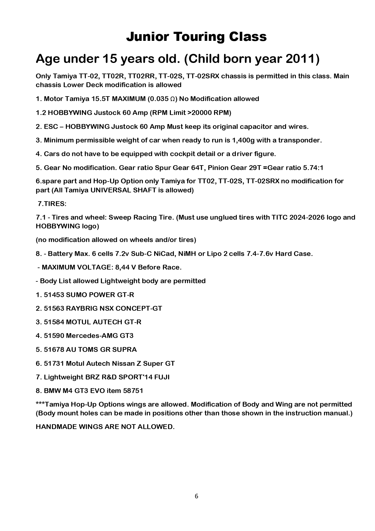 HOBBY WING CUP Technical Regulations 2026 อัปเดต 08-10-2026 (3)_page-0006